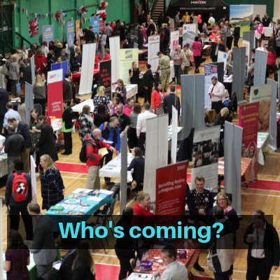 A photo of York Jobs Fair from above