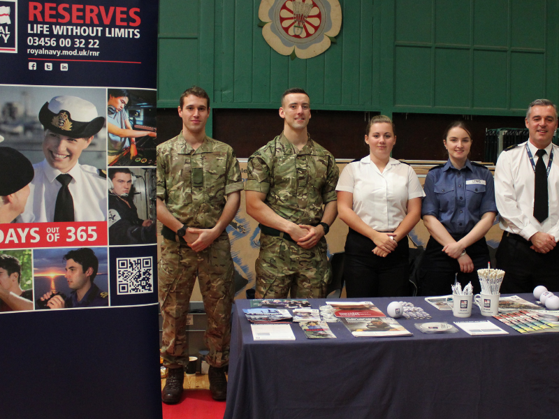 Royal Navy Reserves officer at York Jobs Fair