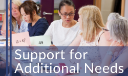 Click here to find out how we can support people with additional needs