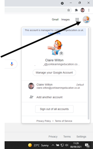 How to check which account you're logged into